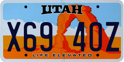 UT license plate X694OZ