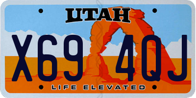 UT license plate X694QJ