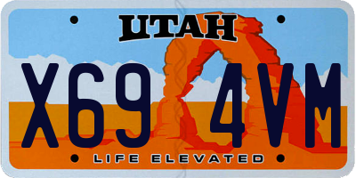 UT license plate X694VM