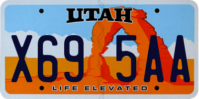 UT license plate X695AA