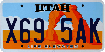UT license plate X695AK
