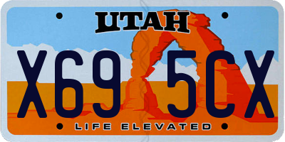 UT license plate X695CX