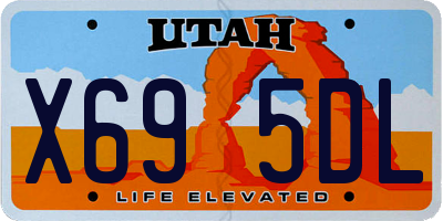 UT license plate X695DL