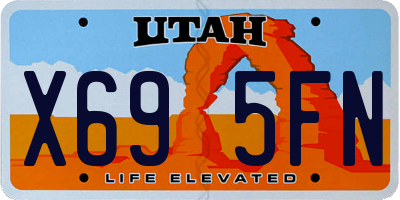 UT license plate X695FN