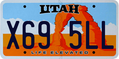 UT license plate X695LL