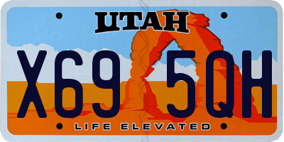 UT license plate X695QH