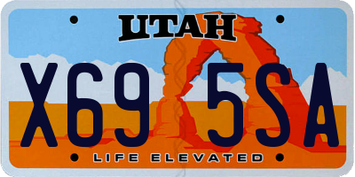 UT license plate X695SA
