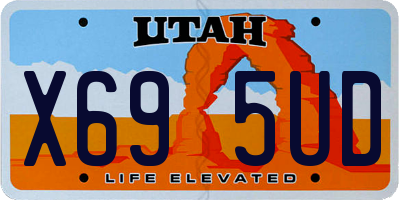 UT license plate X695UD