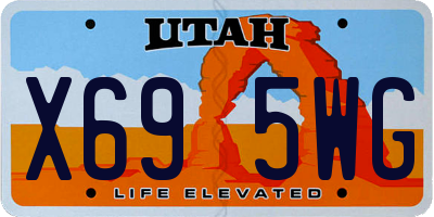 UT license plate X695WG