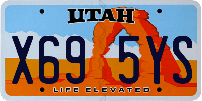UT license plate X695YS