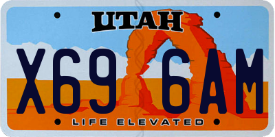 UT license plate X696AM