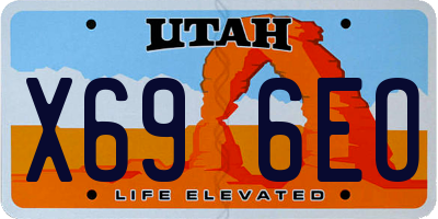 UT license plate X696EO
