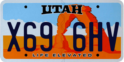 UT license plate X696HV