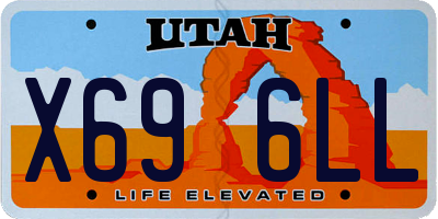 UT license plate X696LL