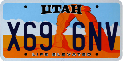 UT license plate X696NV