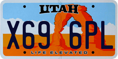 UT license plate X696PL