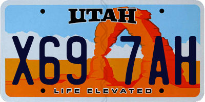 UT license plate X697AH