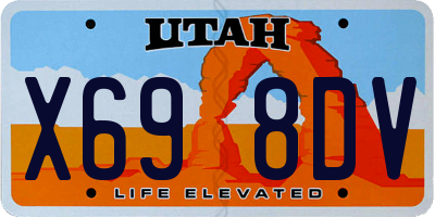 UT license plate X698DV