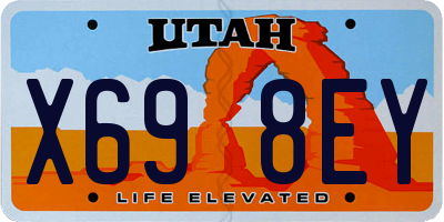 UT license plate X698EY