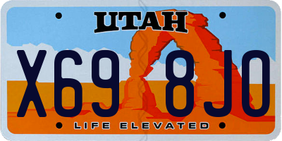 UT license plate X698JO