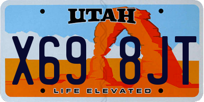 UT license plate X698JT