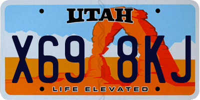 UT license plate X698KJ