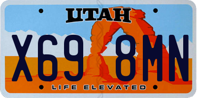 UT license plate X698MN