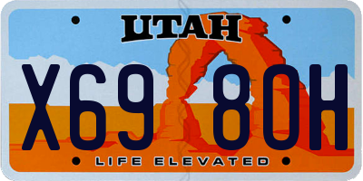 UT license plate X698OH