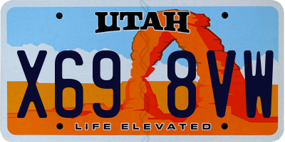 UT license plate X698VW