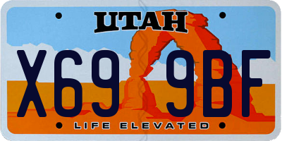 UT license plate X699BF