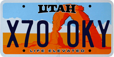 UT license plate X700KY