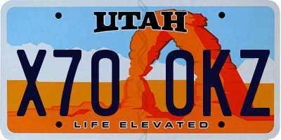 UT license plate X700KZ