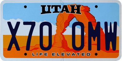 UT license plate X700MW