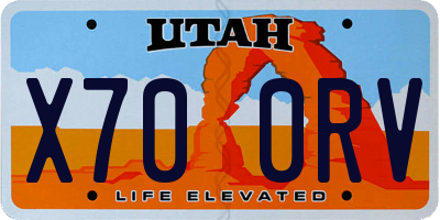 UT license plate X700RV