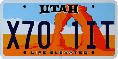 UT license plate X701IT