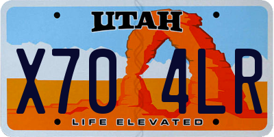UT license plate X704LR