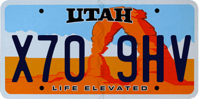 UT license plate X709HV