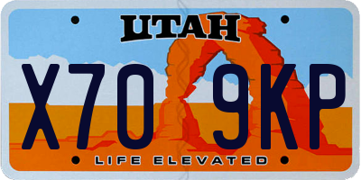 UT license plate X709KP