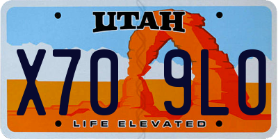 UT license plate X709LO