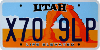 UT license plate X709LP