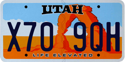 UT license plate X709QH