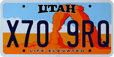 UT license plate X709RQ