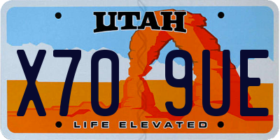 UT license plate X709UE