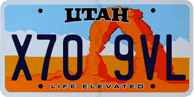 UT license plate X709VL