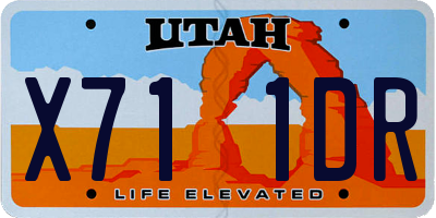 UT license plate X711DR