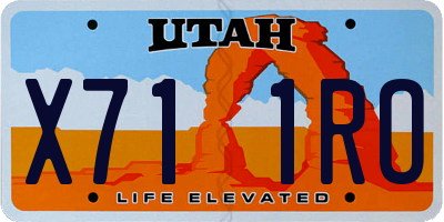 UT license plate X711RO