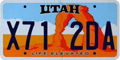 UT license plate X712DA