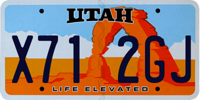 UT license plate X712GJ