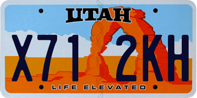 UT license plate X712KH