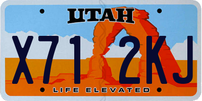 UT license plate X712KJ